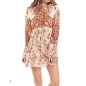Free People Lady Luck Boho Paisley Tunic Dress/ Top Sz XS/S
